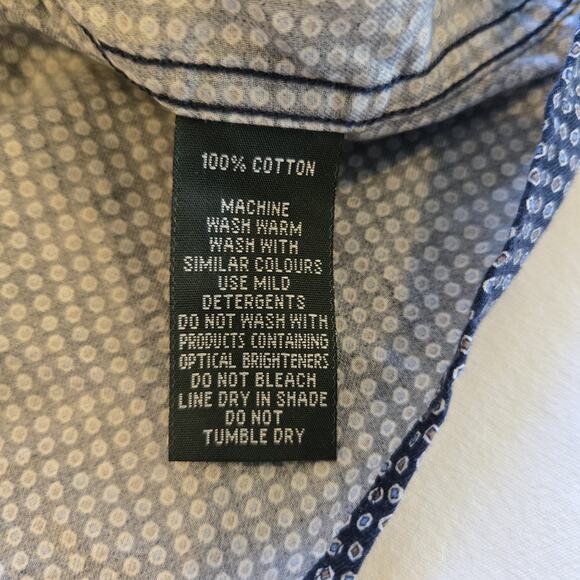 Rodd Gunn Sport Fit Italian Woven Long Sleeve Button Up Shirt Mens Medium Blue - Picture 10 of 12